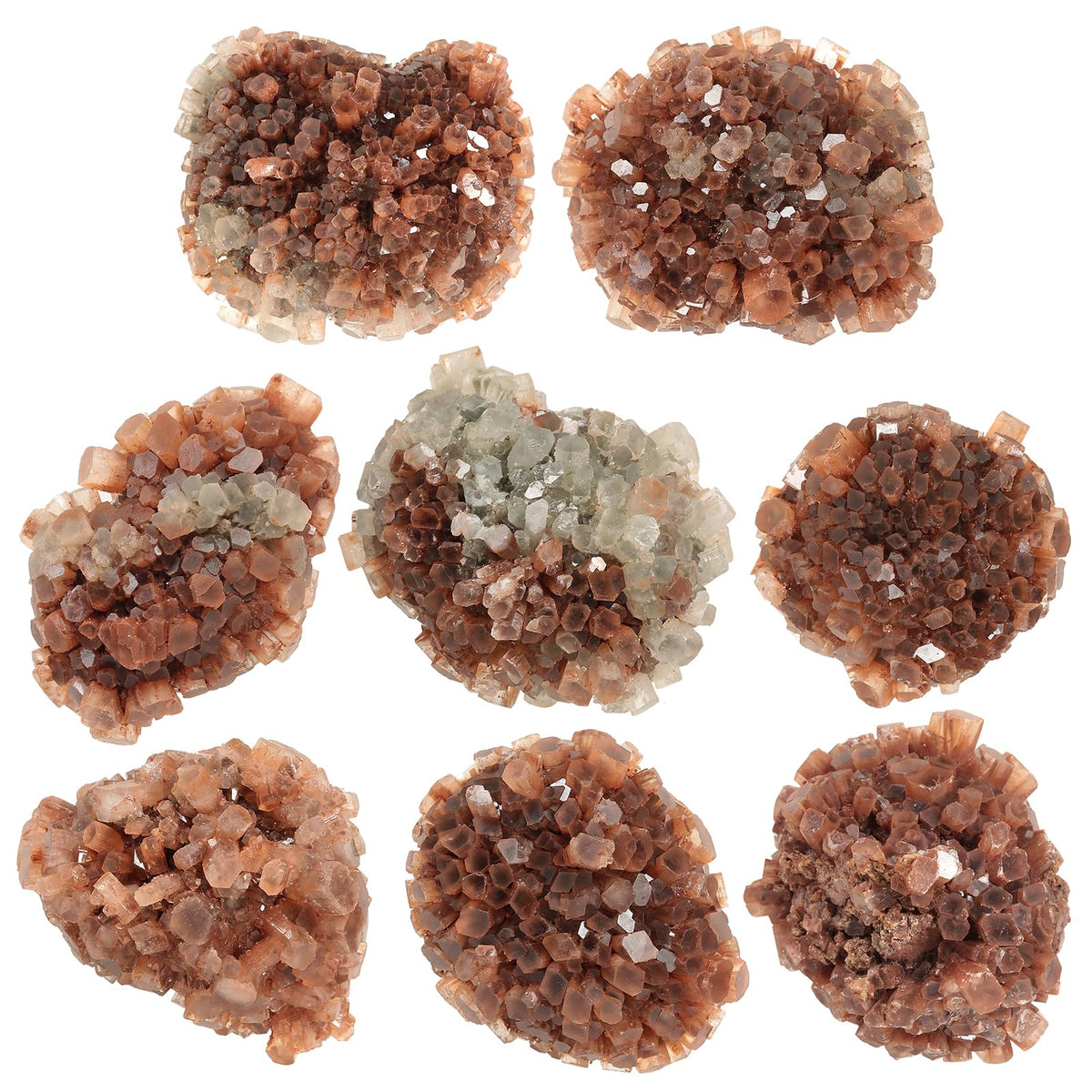 SUNYIK 61-135g Natural Raw Aragonite Crystal Cluster, Irregular Aragonite Calcite Quartz Gedeo Home Office Decor Mineral Specimen for Reiki Healing Meditation Altar Collection