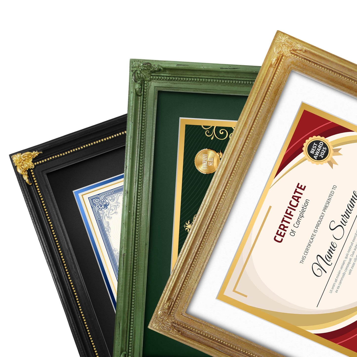 SIMON'S SHOP Diploma Frames 11x14 Matted to 8.5x11 Picture, Black Picture Frames 11 x 14 with Mat for 8.5 by 11 Certificates Documents