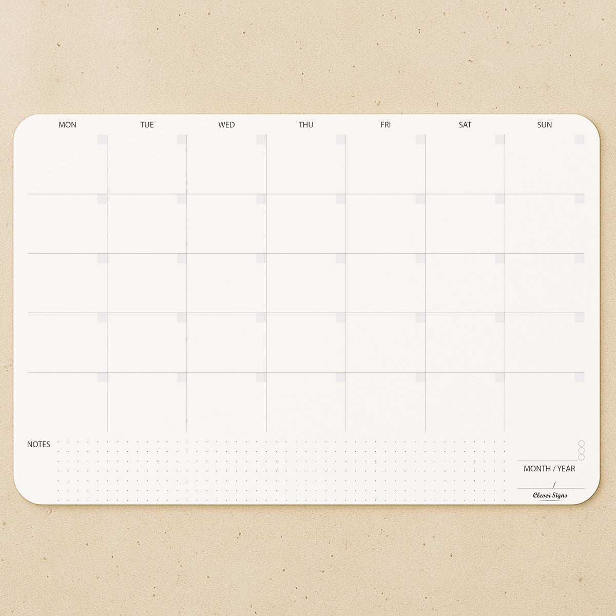 Undated Monthly Planner Notepad,Desk Calendar for Organizing&Scheduling Tasks-Productivity Tracker,Goals,Notes&To-Do Lists–A4 Size (8,3"X11,7")Premium Thick Paper with Cardboard Back Support 50 Sheets