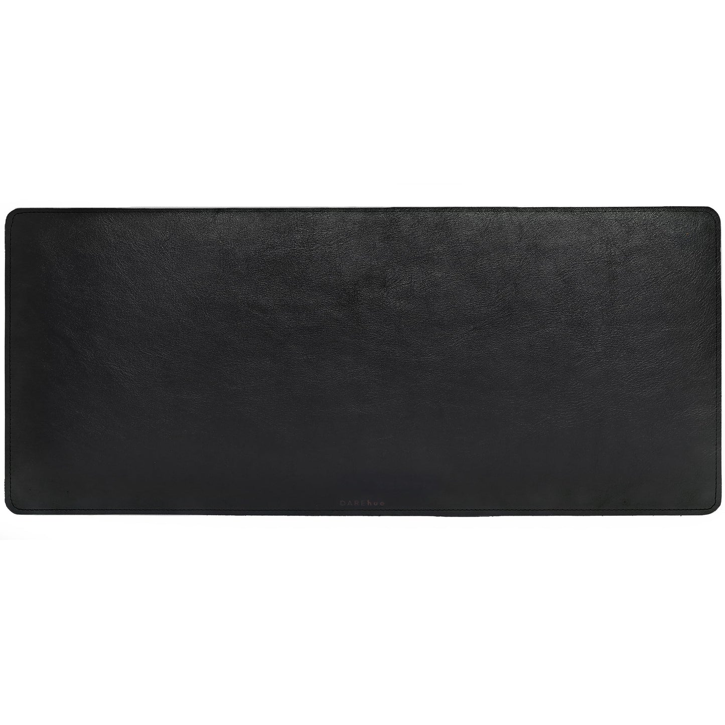 DAREhue Full Grain Genuine Leather Desk Pad – Black (XL) - Premium Desk Mat with Non-Slip Backing, Thick 3mm, Office Desk Protector for Work & Gaming (Extra Large 35.4 x 15.7 inch)