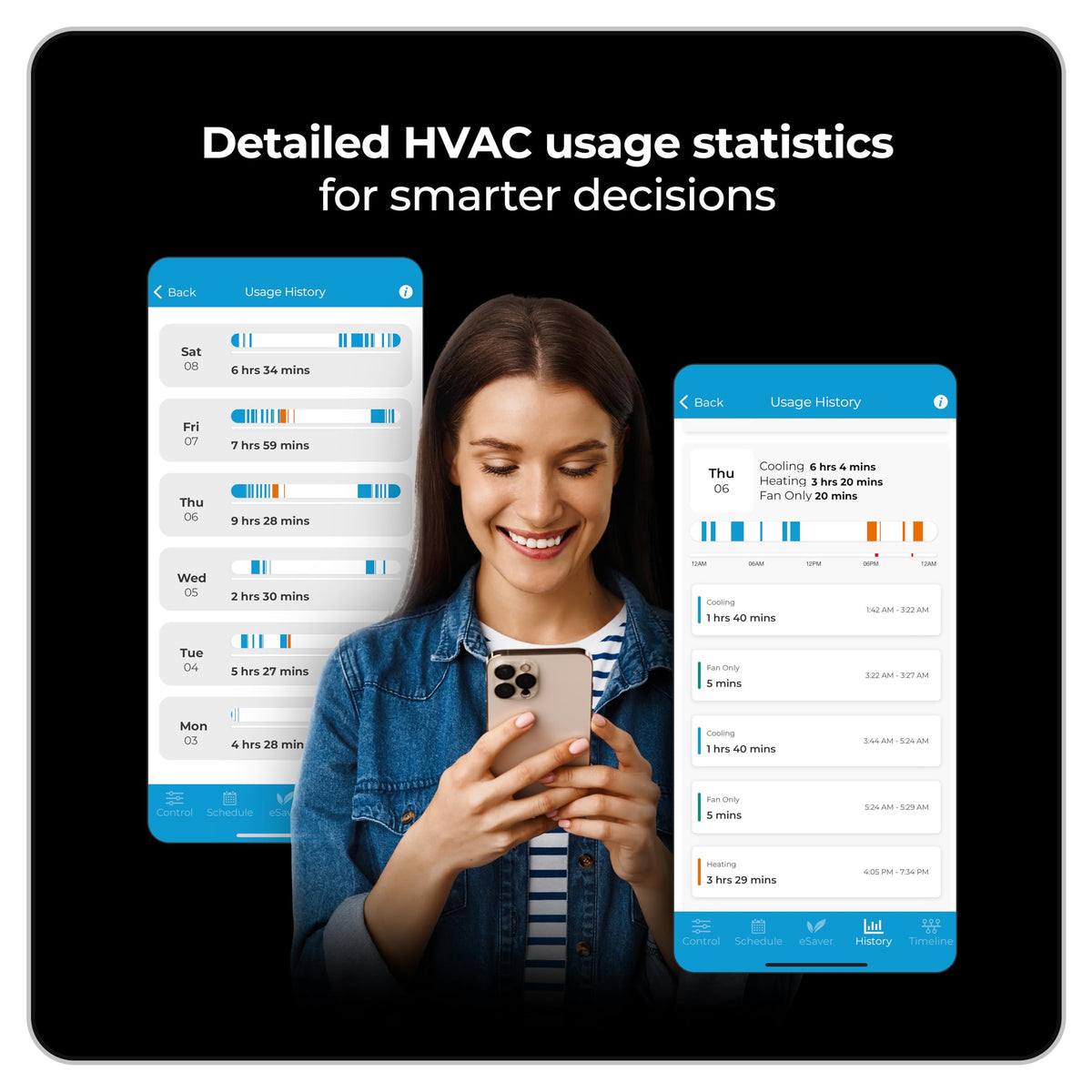 Cielo Smart Thermostat Eco (for Central HVAC) | Energy Star Certified | Supports Conventional Systems up to (2H/2C) & Heat Pumps (4H/2C) | Free C-Wire Adapter | NOT for Mini Split Systems | Black