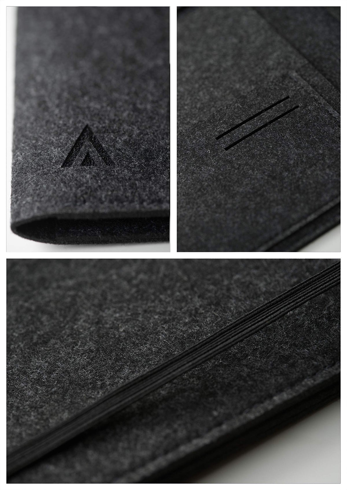 Eco-Friendly Folio Cover Compatible with Rocketbook, Moleskins, Notebooks and Journals - with Adjustable Pen Holder, Organizer Pockets, Business Card Holder - Letter Size 8.5 x 11(Carbon Gray)