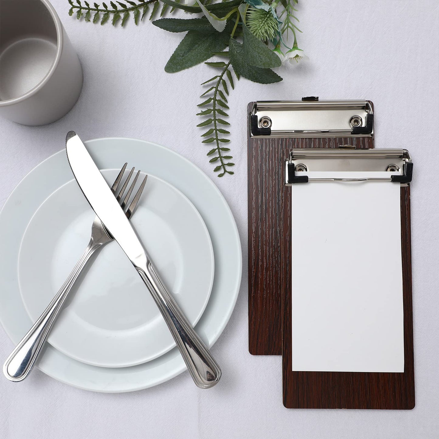 Epakh Mini Clipboard Small Clipboards Wooden Half Page Clipboard Wood Check Presenters Kids Clipboards for Restaurant School Waitress Guest Server Books Menu Holder 8 x 4 Inch (20 Pieces)