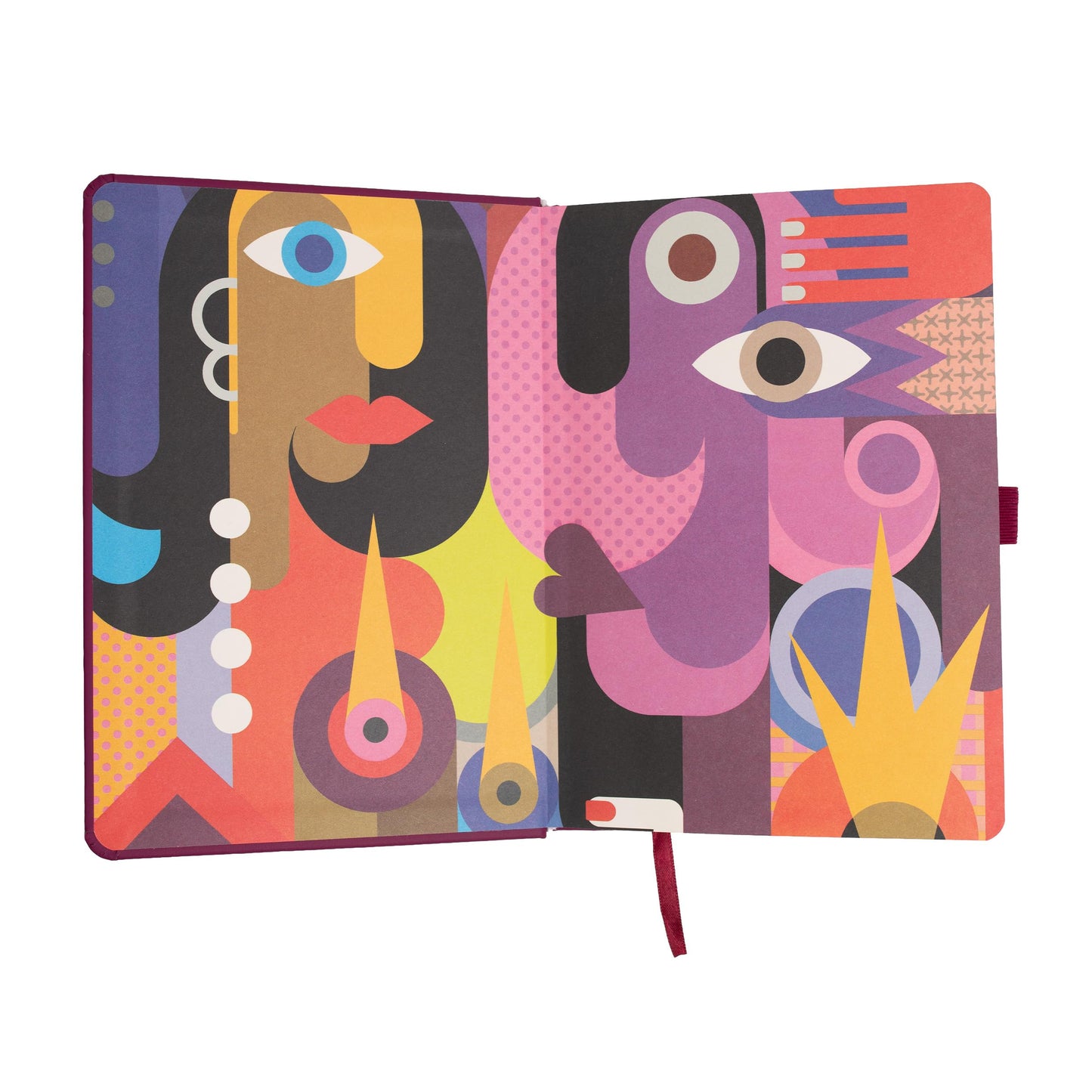 Soulbook - Notebook Hardcover Medium A5, 176 Dotted Pages Journal with Pen Loop, Fuchsia