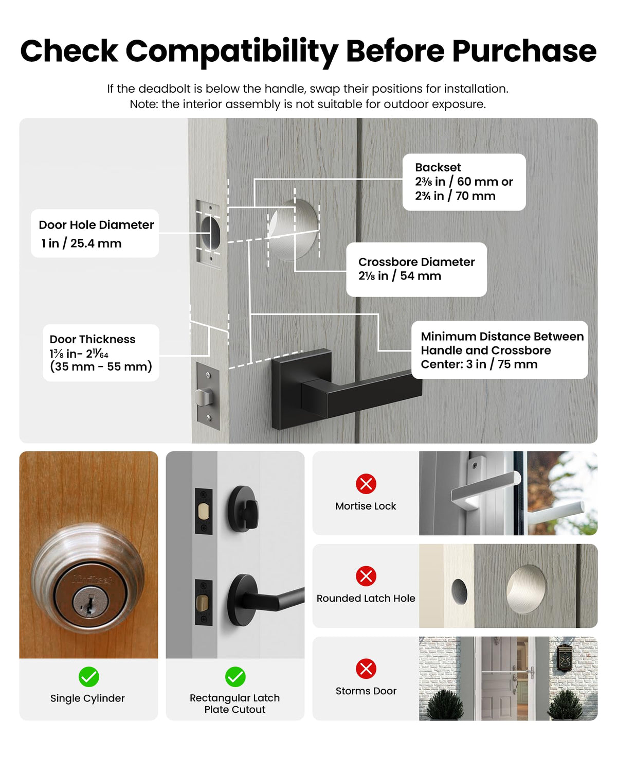 Lockin Veno Pro Smart Deadbolt Lock with Dual Swappable Batteries for 6-Month Extended Power, Palm Vein & Fingerprint Keyless Entry, Built-in Wi-Fi, Doorbell, App Remote Control, IP65 Waterproof