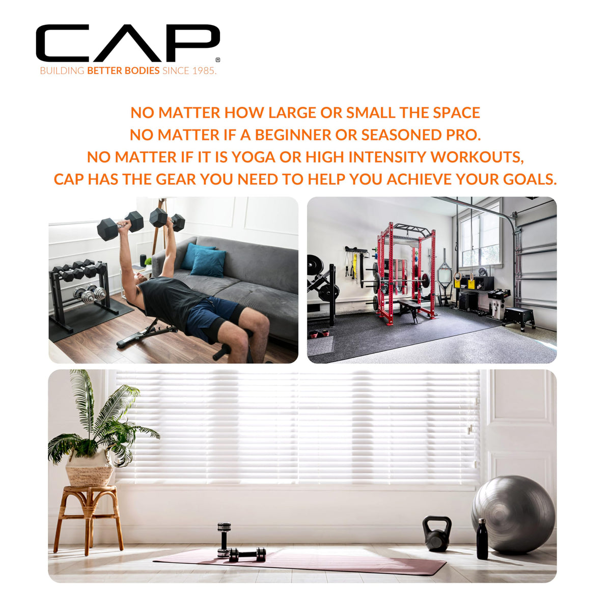 CAP Barbell 24" Dumbbell and Kettlebell Rack – Compact Weight Storage for Home Gym, Holds Dumbbells, Kettlebells & Medicine Balls
