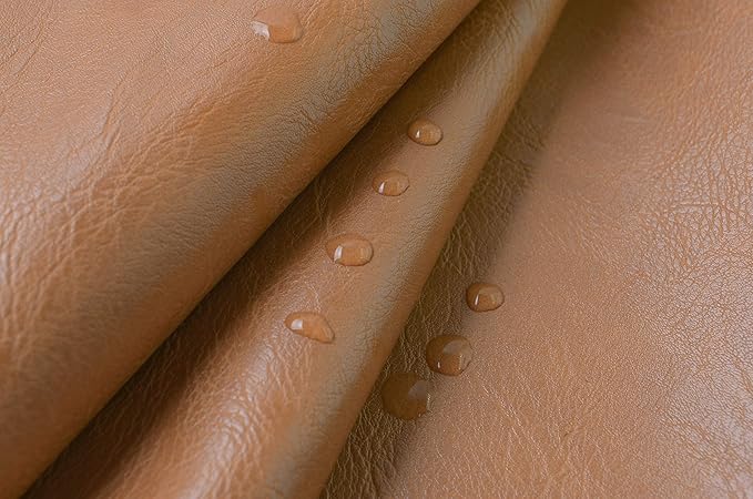 Wento Thick Half Yard Faux Leather Fabric Soft Skin Grain PU Leather