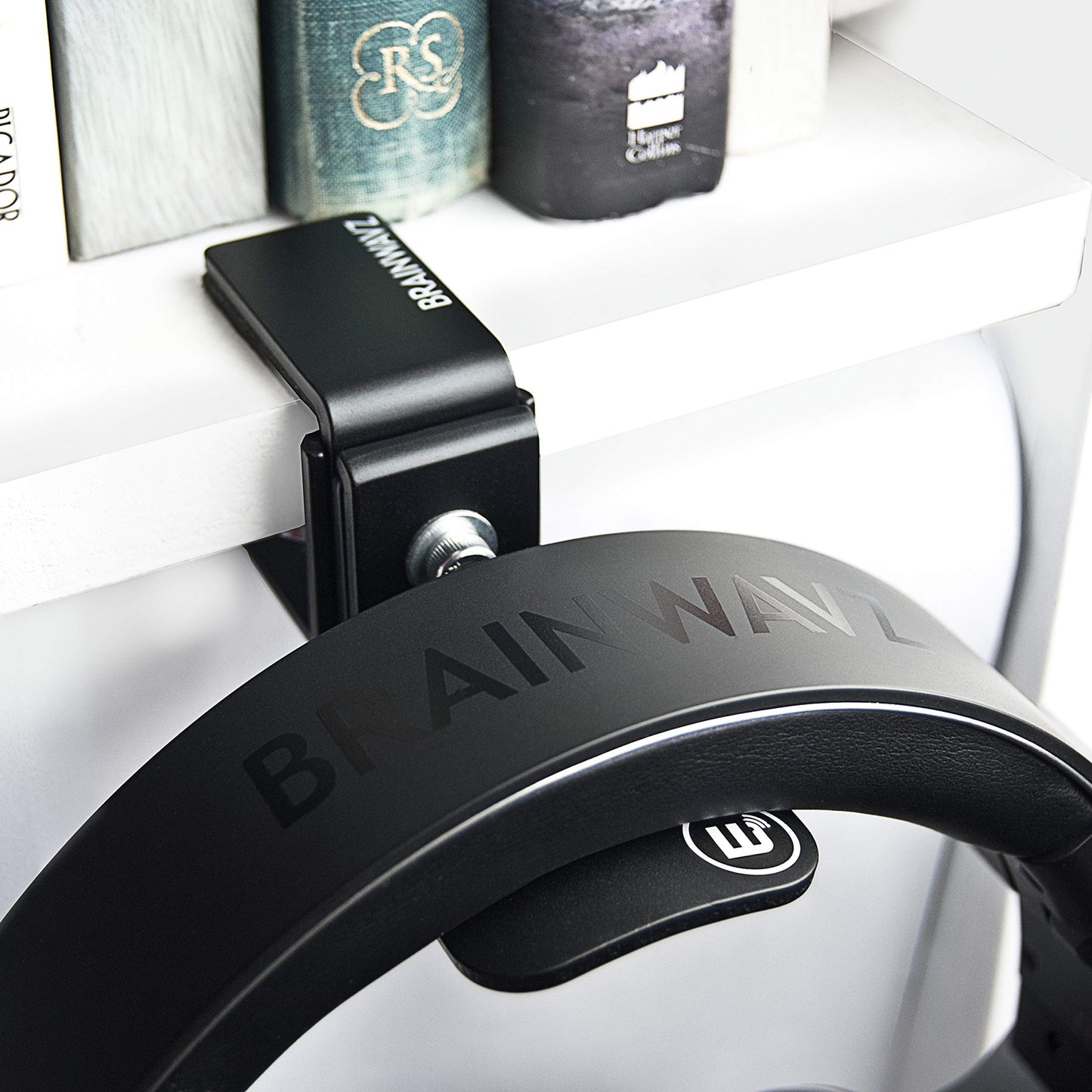 BRAINWAVZ Hengja - The Desk Headphone Stand Hanger Mount, All Metal, Rotatable Mount, PC & Gaming Headset Holder