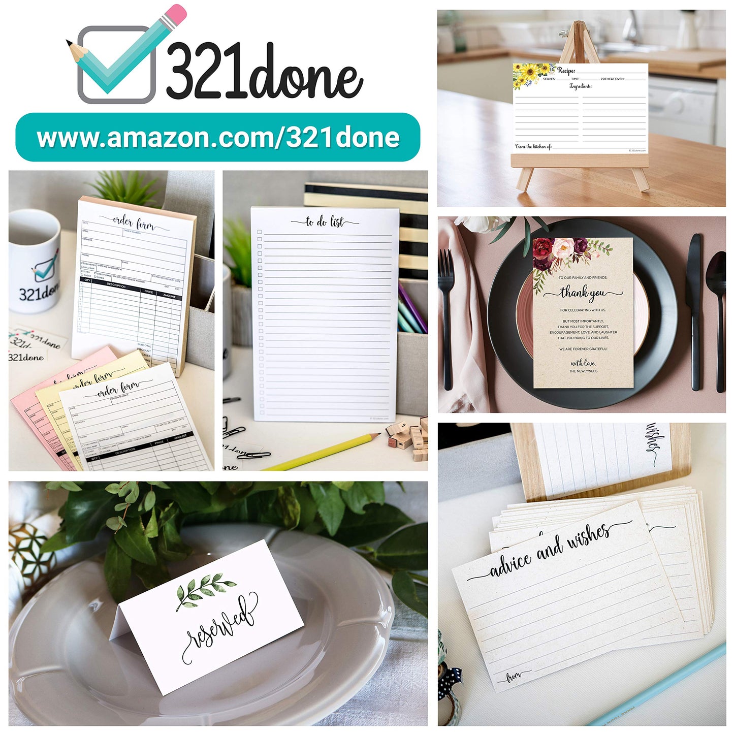 321Done 8.5x11 Weekly Checklist Notepad, Made in USA, Letter Size Tear-Off Undated Planning Pad, Work and Personal Organizer To Do List Pad, Desk Planner, Productivity Tracker - 50 Sheets