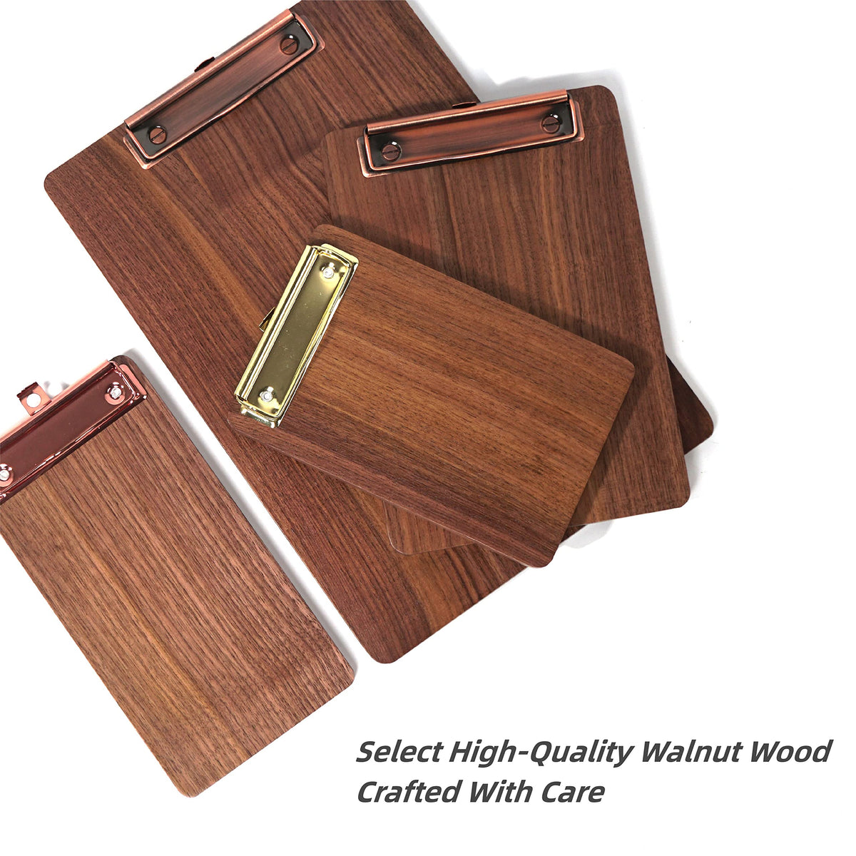 Solid Hardwood Walnut Clipboard with Stand Set - Ideal for Menu Display, Receipt Holder, and More for Restaurants, Bars, Coffee Shops, Self-Service BBQ, Tables, and Countertops