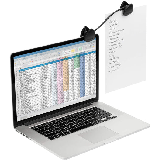Kensington Document Holder for Typing for Laptops and Monitors, Flex Clip Copyholder, Typing Stand Document Holder, Office Paper Clip Holder, Compact Paper Holder Stand, Black 9-3/4" Wide K62081BF