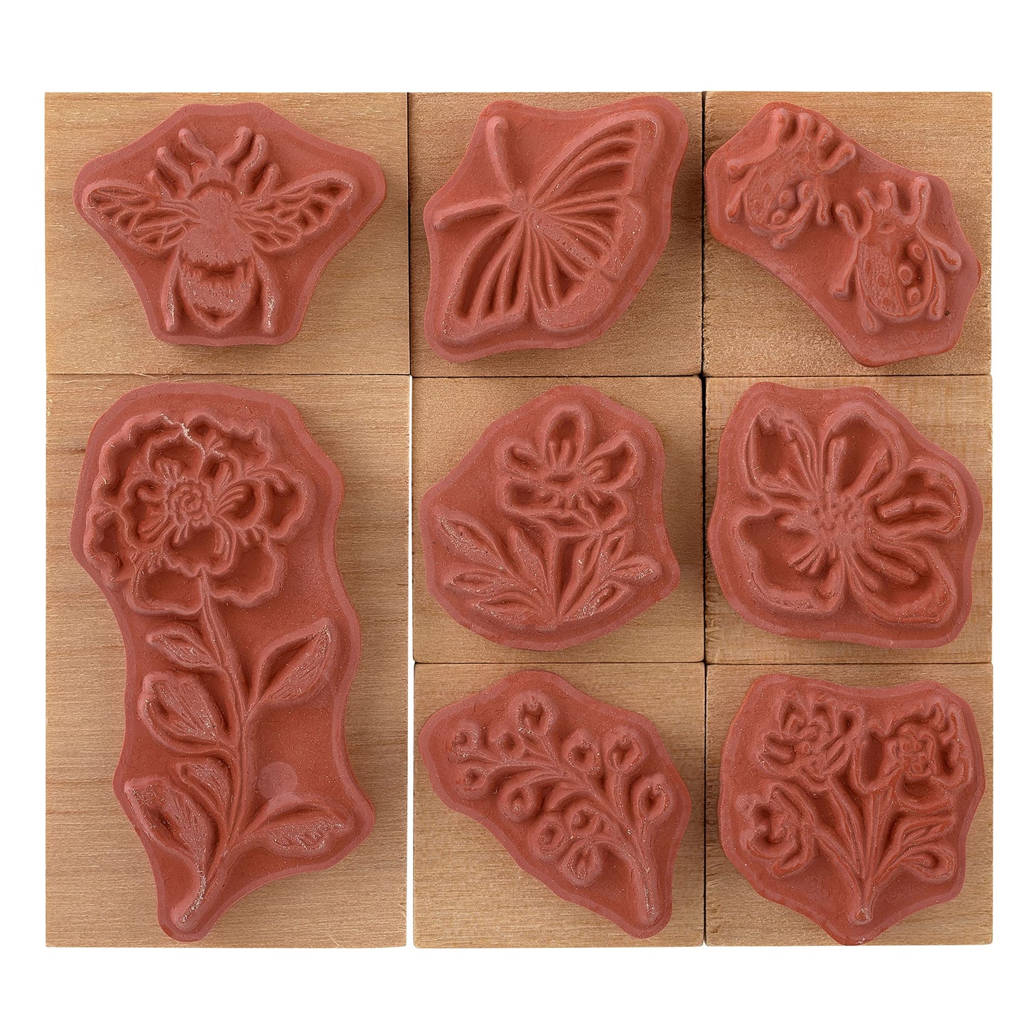 Recollections Flower Wood Stamp Set - Woods Stamps for Stationary, Scrapbooking, School Projects, Arts & Crafts - 1 Pack10185545