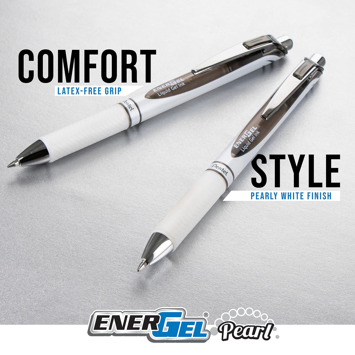 Pentel EnerGel RTX Pearl Liquid Gel Pen, Right Brain Expressions Pack, (0.5mm) Needle Tip, Fine Line, Asstd. Ink, 5-Pk
