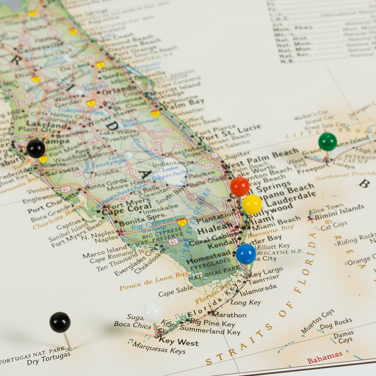 Craig Frames Travel Map with Pins, Executive US Map for Wall Art, 24x36 Frame, Black Modern Style