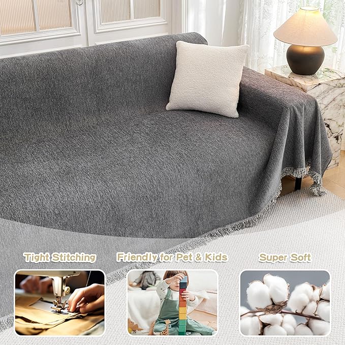 MYSKY HOME Couch Cover for Sofa Couch Covers for Pets, Non Slip Dogs Furniture