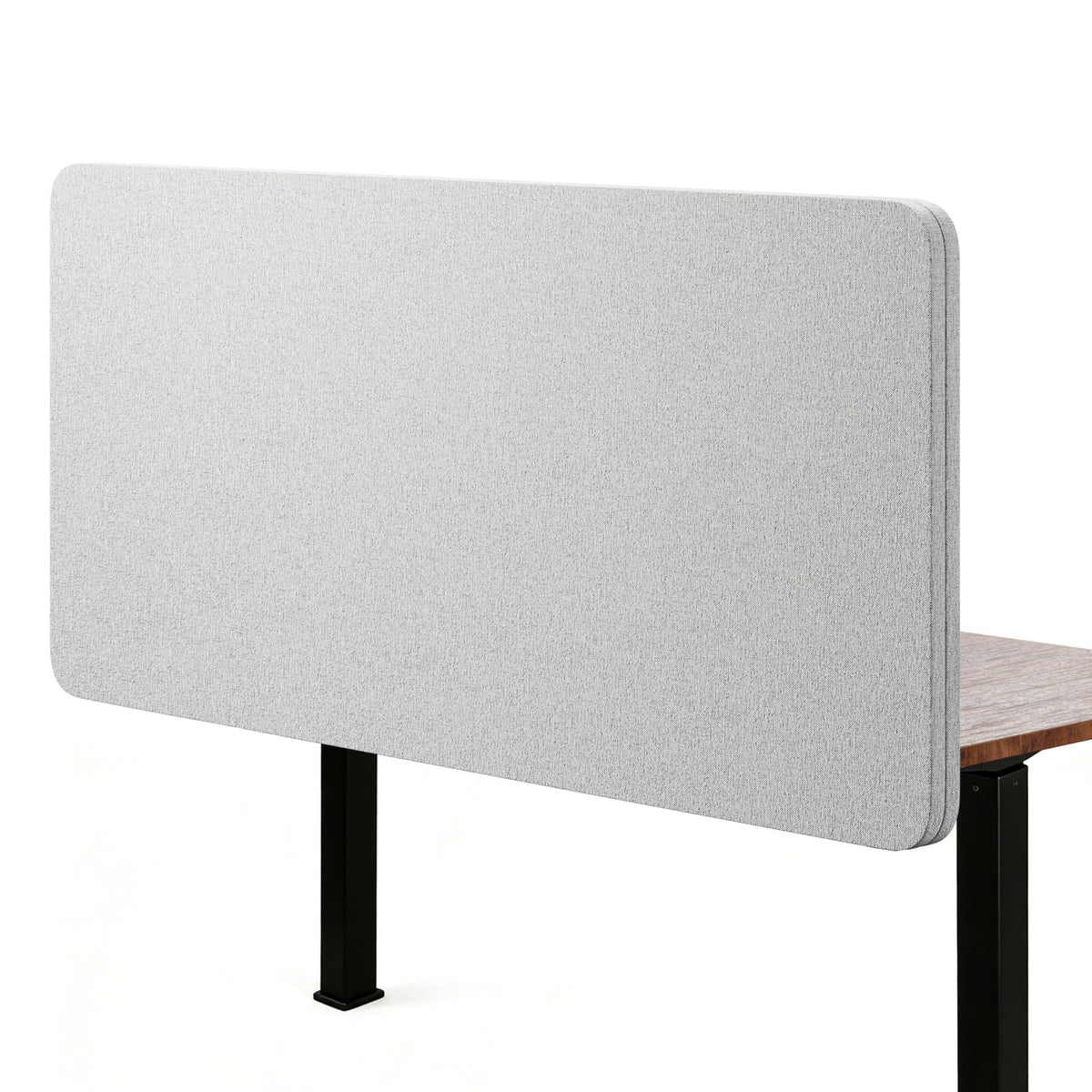 KERRAM Desk Privacy Panel 24 x 60 Inch, Sound Absorbing & Proof Desk Divider for Office, Clamp-on/Screw-on Acoustic Desk Back Panel Partition, Gray