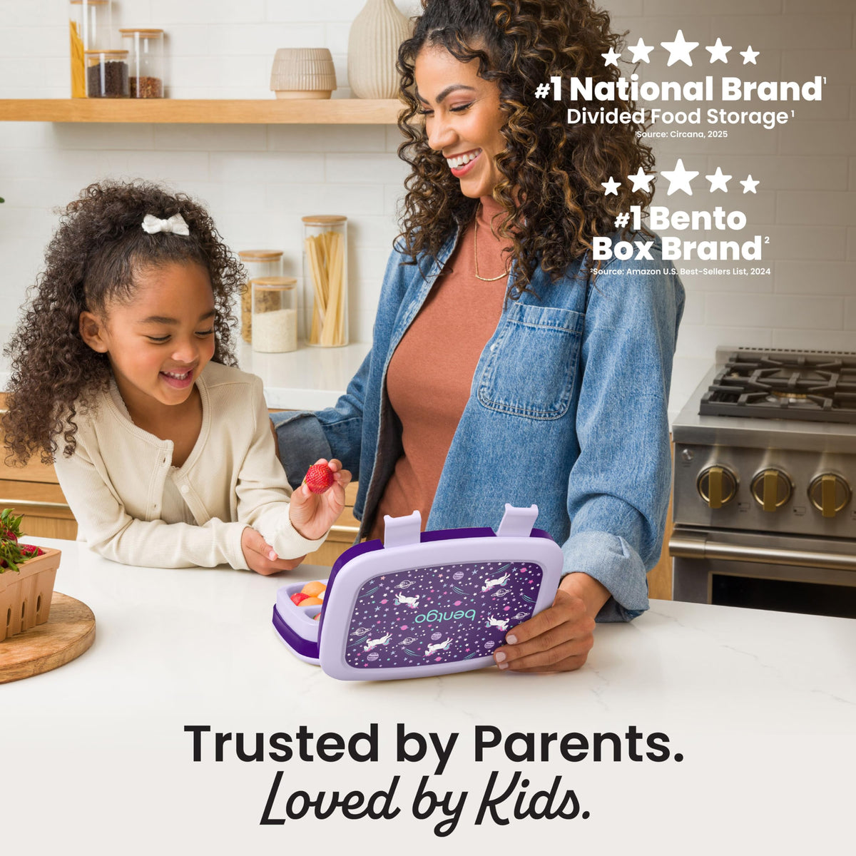 Bentgo Kids Prints Leak-Proof, 5-Compartment Bento-Style Kids Lunch Box - Ideal Portion Sizes for Ages 3-7, Durable, Drop-Proof, Dishwasher Safe, & PFAS & BPA-Free Materials (Unicorn)