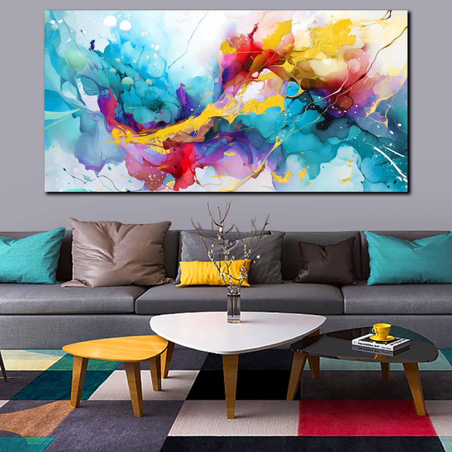 LAOTOART Modern Art Wall-Decor for Office Women - Abstract Wall Art - Large Wall Paintings for Living Room Ready to Hang Size 29" x 59"