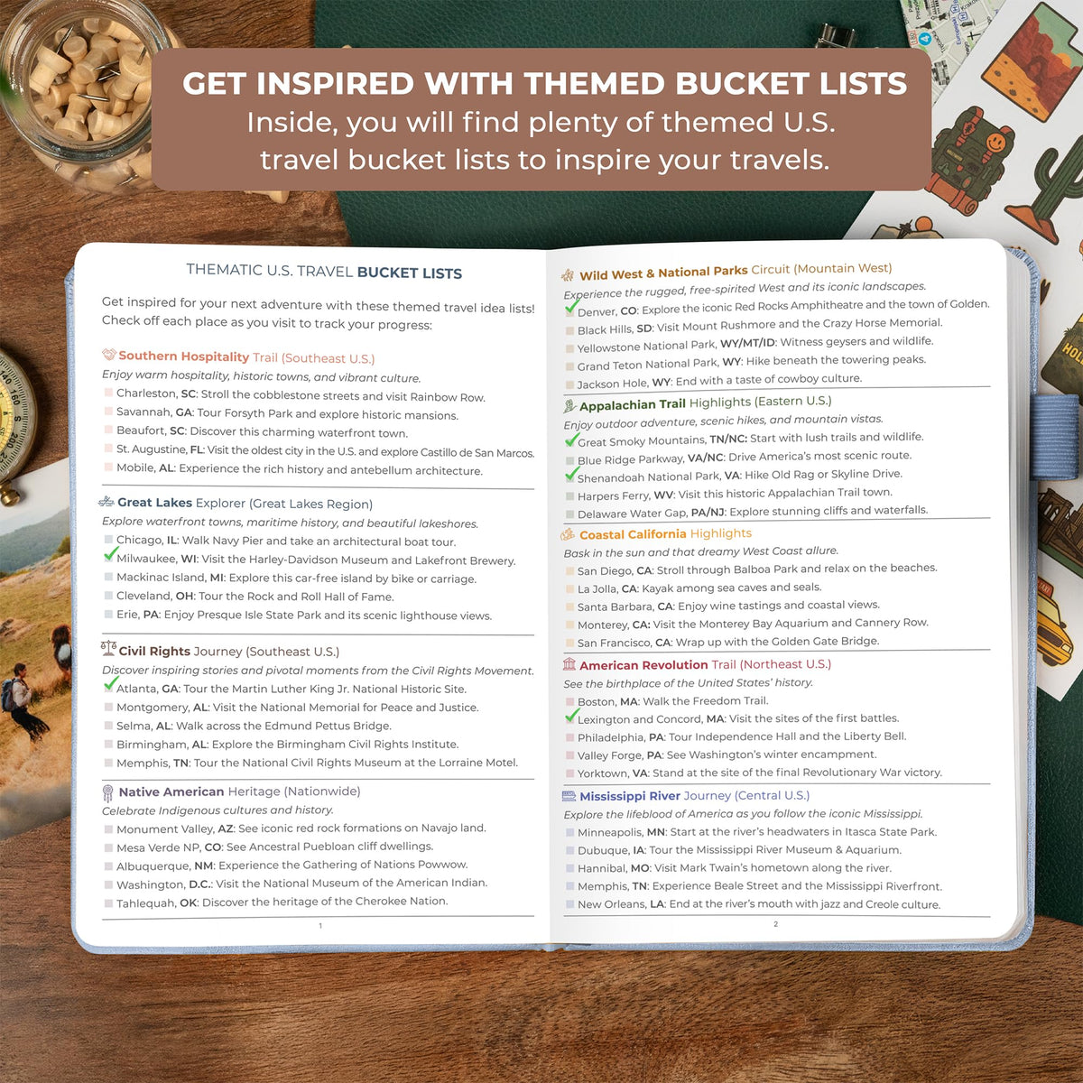 Clever Fox U.S. Travel Planner – USA 50 States Travel Journal with Bucket Lists, Trip Itinerary, Trip Budget & Expense Tracker, Hardcover Exploring United States Book (Periwinkle)