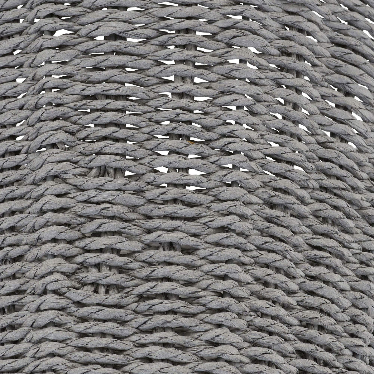 Household Essentials Woven Waste Basket, Gray Paper Rope Waste Bin for Bathroom, Bedroom, Office