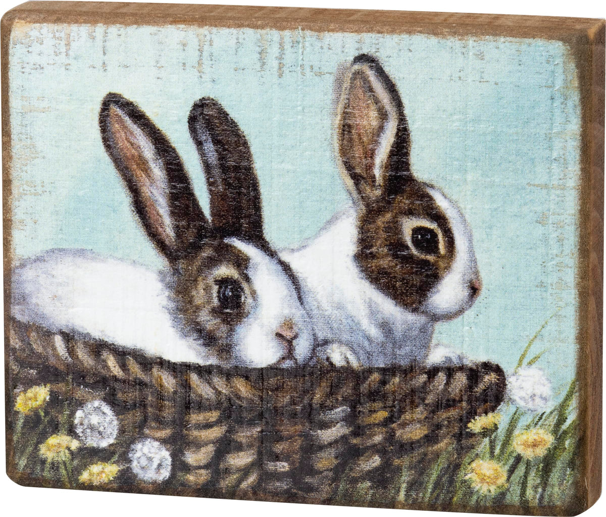 Primitives by Kathy Bunnies Bring Blessings In Abundance Home Décor Sign