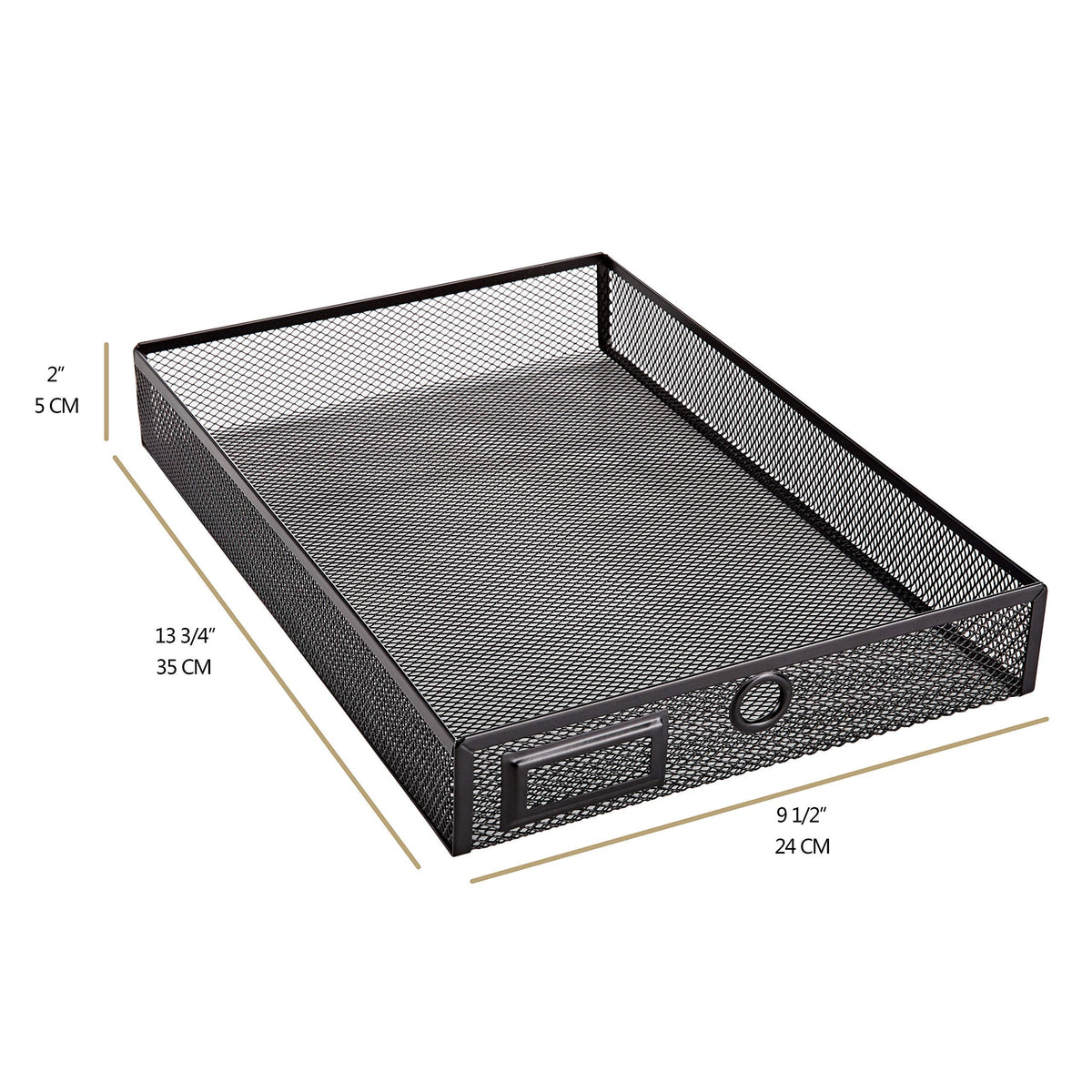 Annova Desk Organizer Wire Mesh 3 Tier Sliding Drawers Paper Sorter/Multifunctional/Premium Solid Construction for Letters, Documents, Mail, Files, Paper, Kids' Art Supplies (Black)