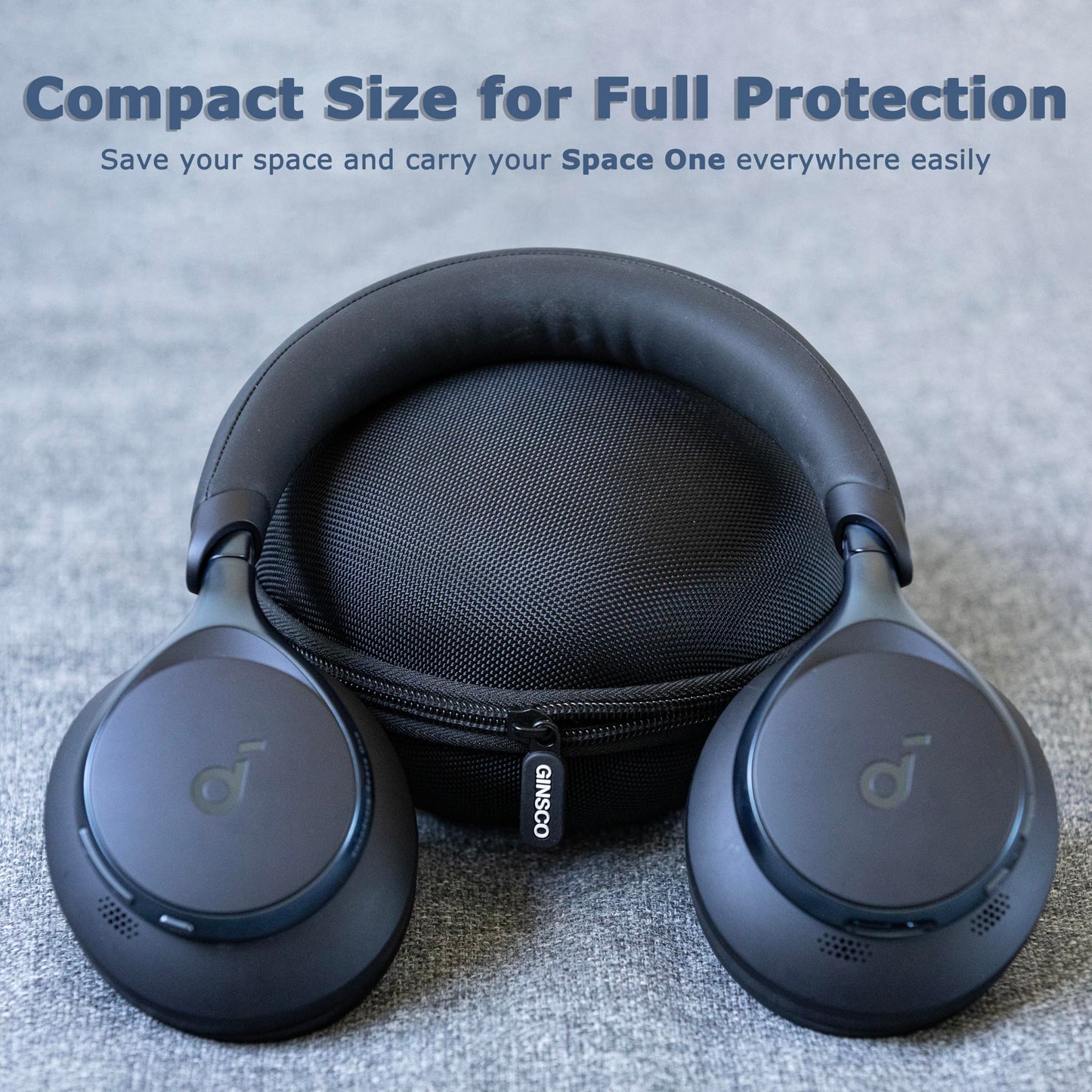 Ginsco Hard Case for Soundcore by Anker, Space One, Active Noise Cancelling Headphones, Arch Case for OneOdio Pro 10/A70/A71, ATH M20X/M30X/M40X, Sony MDR7506 etc Studio Monitor Headphone