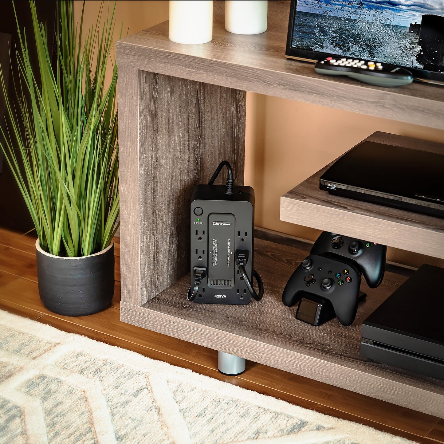 CyberPower ST425 Standby UPS Battery Backup and Surge Protector, 425VA/260W, 8 Outlets, Compact, UL Certified