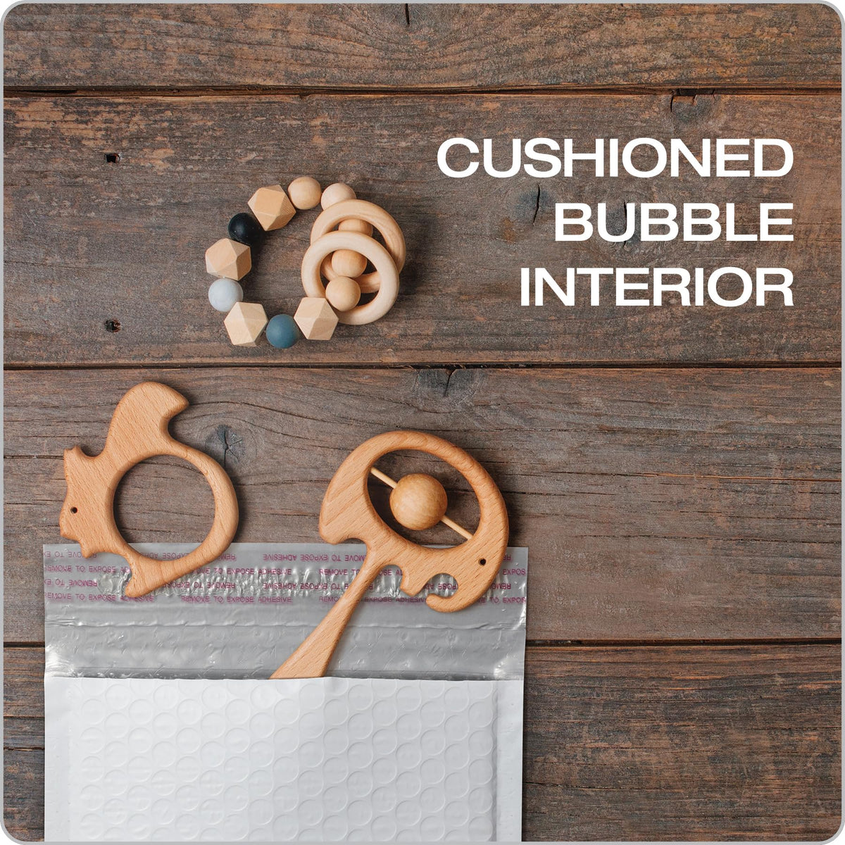 Quality Park Bubble Mailers, 6 x 9 Shipping Envelopes, Water Resistant White Poly Padded Mailers, Redi-Strip Peel Off Closure, 25 Per Box (1002347)