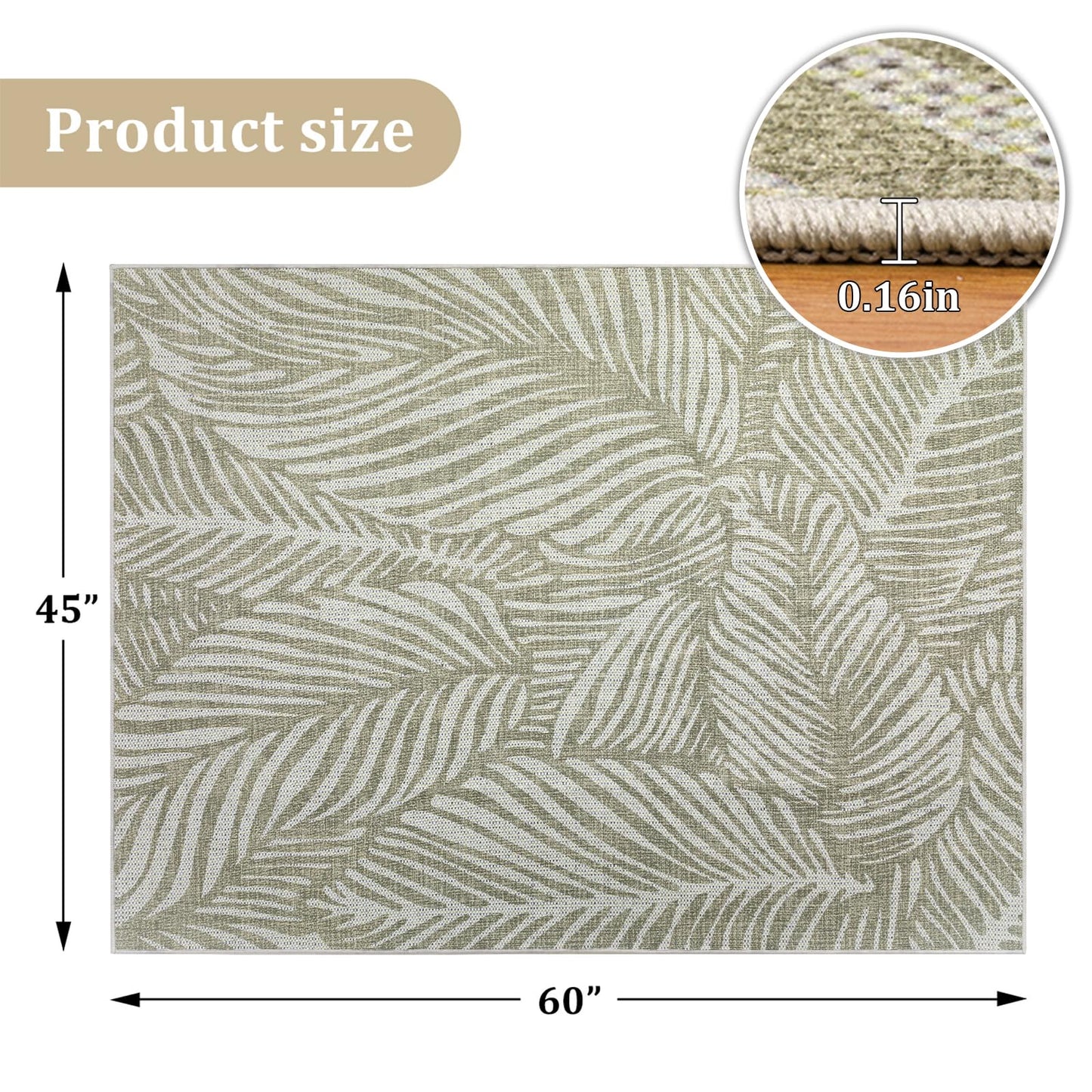 Office Chair Mat for Hardwood Floor, 60"x45" Easy Glide Computer Desk Mat Protector for Rolling Chair Under Desk Rug Nonslip Backing, Machine Wash, (Modern)