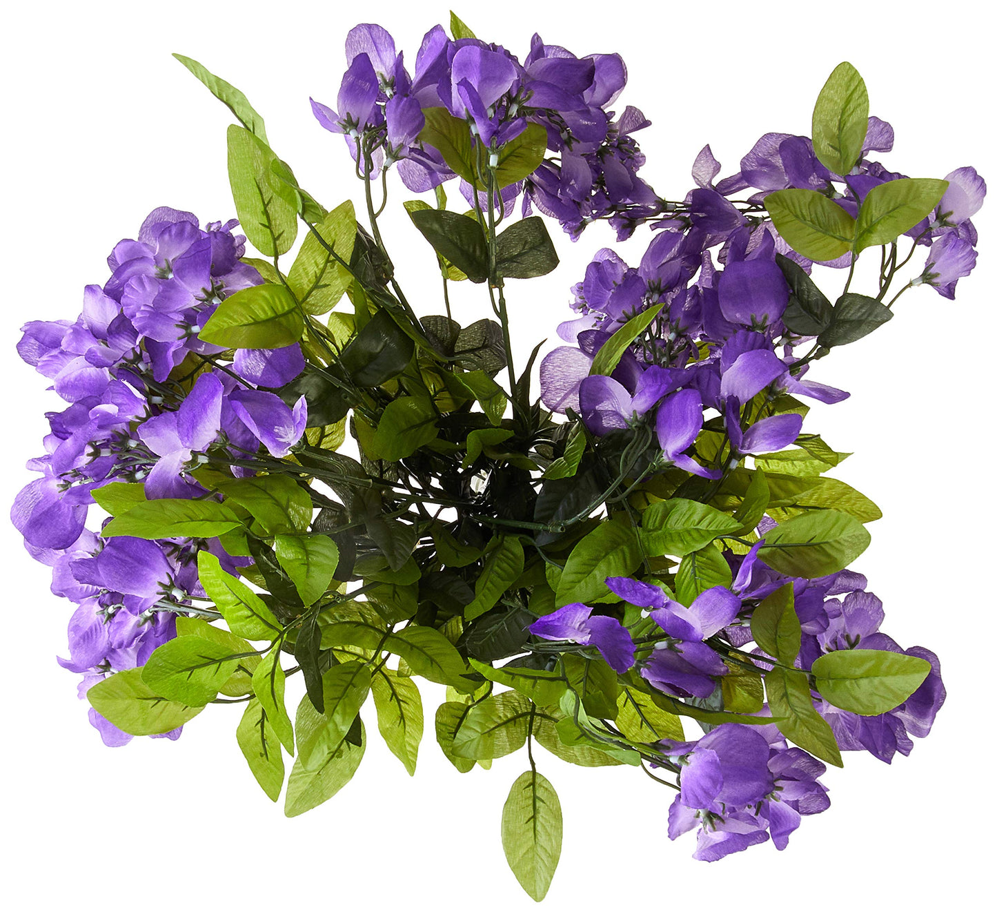Artificial Wisteria Long Hanging Bush Flowers - 15 Stems For Home, Wedding, Restaurant and Office Decoration Arrangement, Lavender