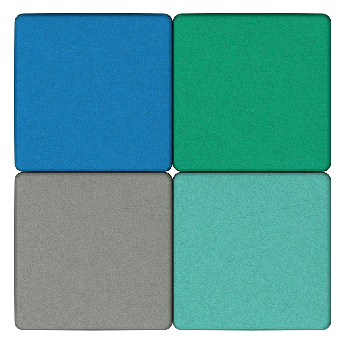 FDP SoftScape 18" Square Ottoman, Collaborative Flexible Seating for Kids, Teens, Adults, Furniture for Classrooms, Offices and In-Home Learning, Junior 12" H, (4-Piece Set) - Contemporary