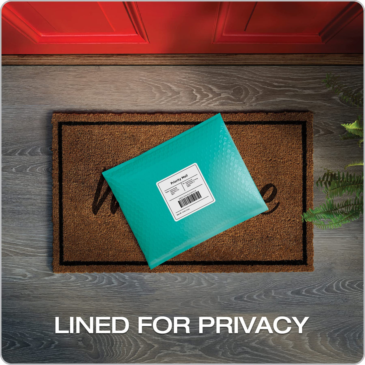 Quality Park Bubble Mailers, 8.5 x 11 Shipping Envelopes, Water Resistant Teal Poly Padded Envelopes, Redi-Strip Peel Off Closure, 25 Per Box (QUA85860)