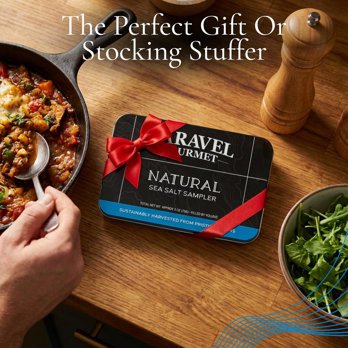 Natural Sea Salt Sampler Set, Pure Finishing with a Rich Taste, Gourmet Cooking Gift and Variety Pack from Around The World, 0.5 oz x Bundle of 6 Imported Salts - Caravel Gourmet
