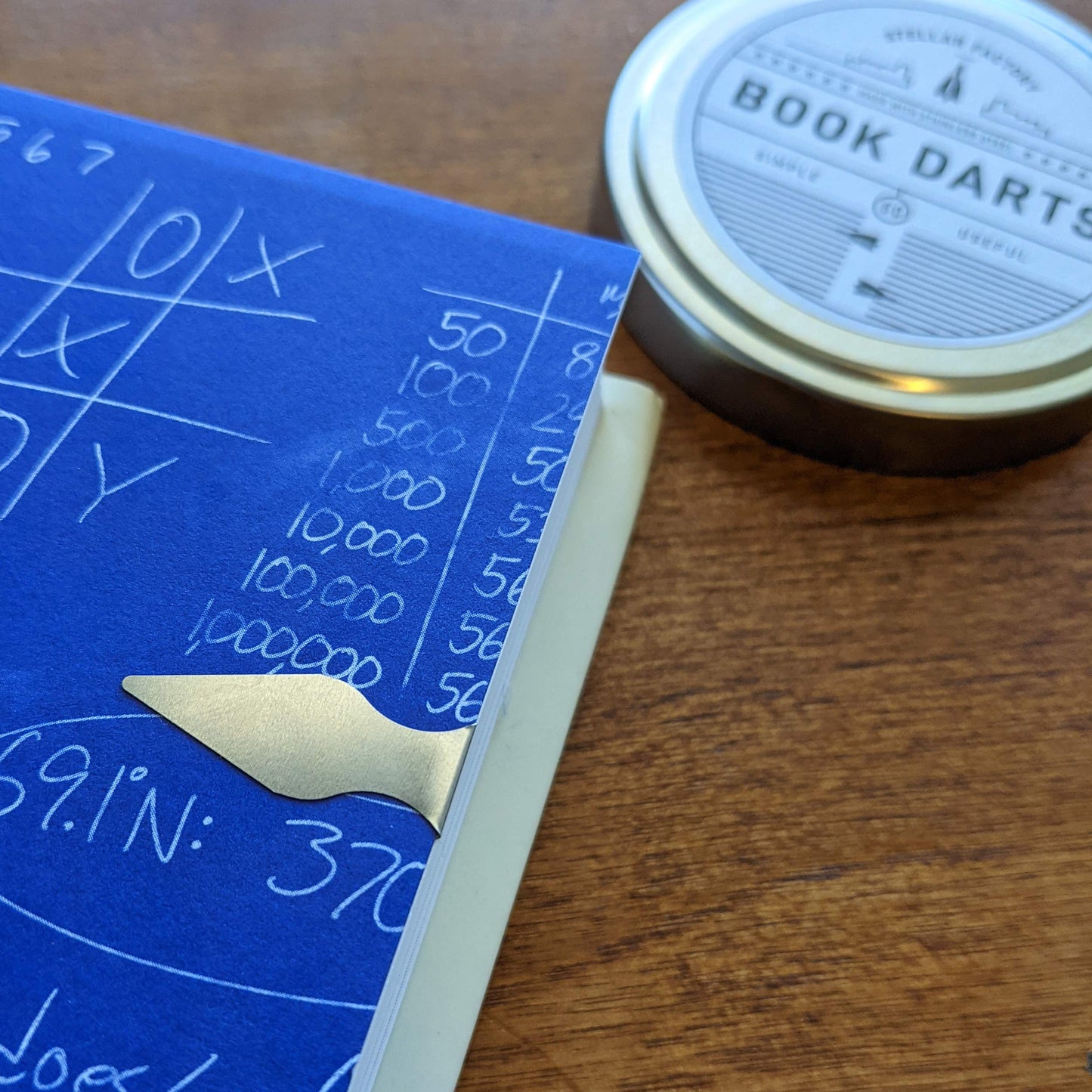 Stellar Factory Book Darts | Stainless Steel Line Marker Bookmarks | 50-Count Tin | Reusable, Page-Safe | for Students, Readers & Professionals