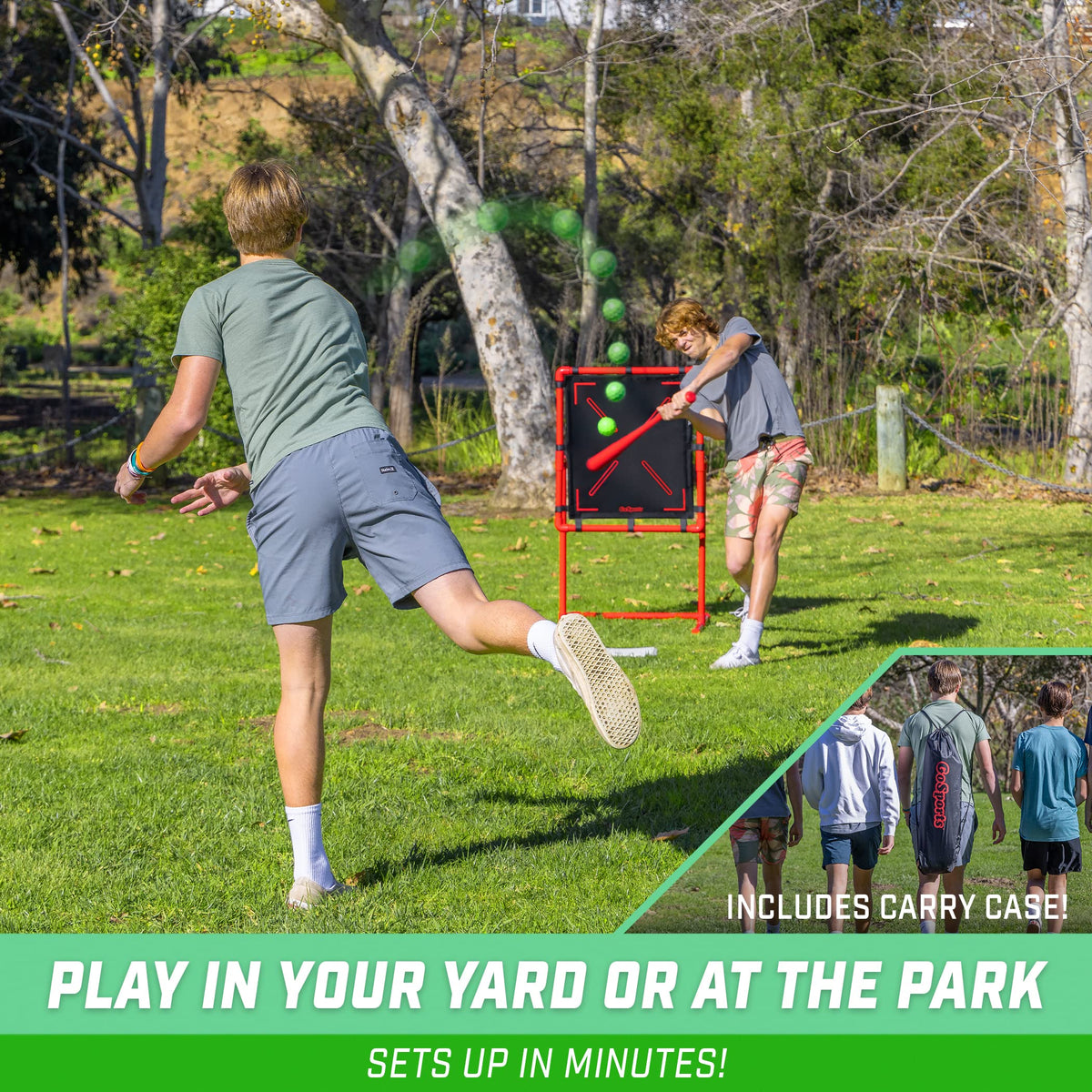 GoSports Baseball Strike Zone Target for Plastic Balls - Compatible with Blitzball and Wiffle Ball
