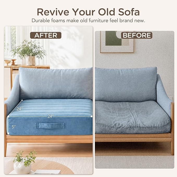 Codi Thick Replacement Couch Cushions, Upholstery Foam