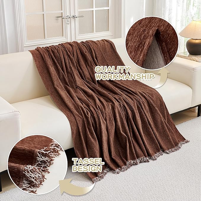 MYSKY HOME Chocolate Couch Cover Non Slip Dog Sectional Sofa Cover