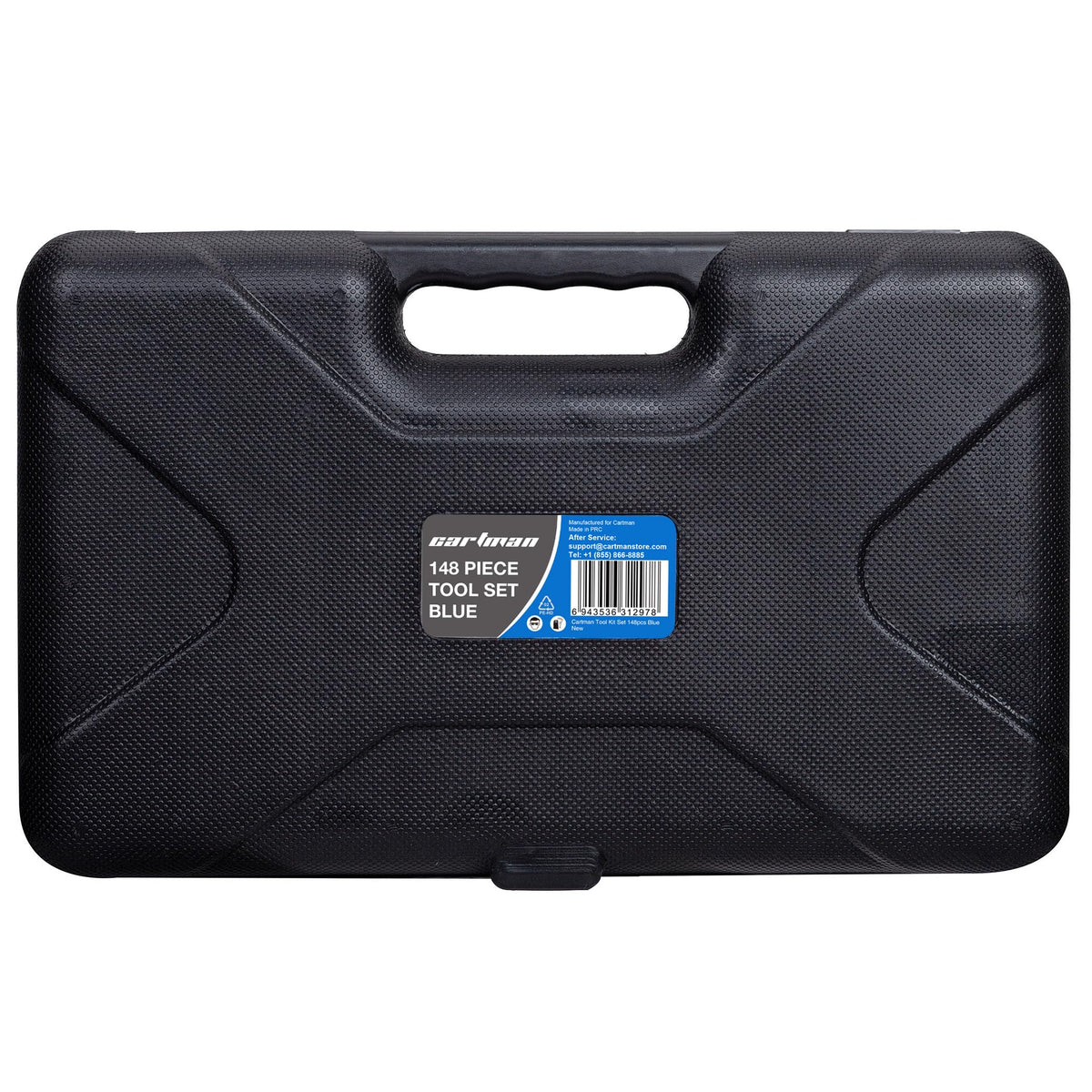 CARTMAN 148Piece Tool Set General Household Hand Tool Kit with Plastic Toolbox Storage Case Blue