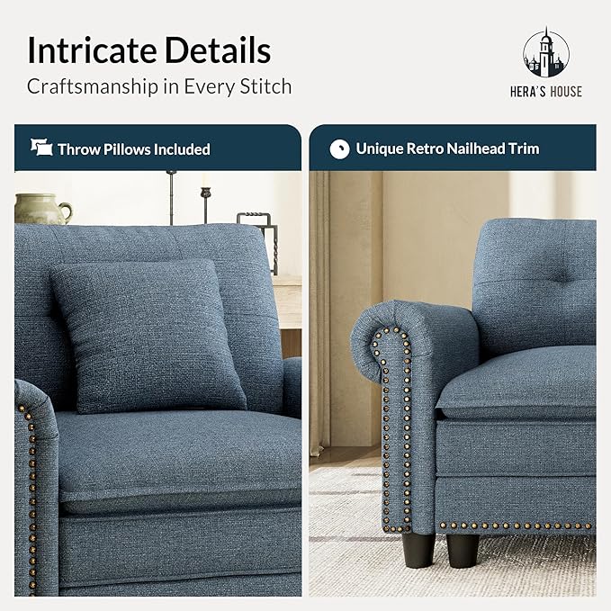 HERA'S HOUSE 2 Pieces Modular Sectional Sofa Sets, Oversized Couch Set