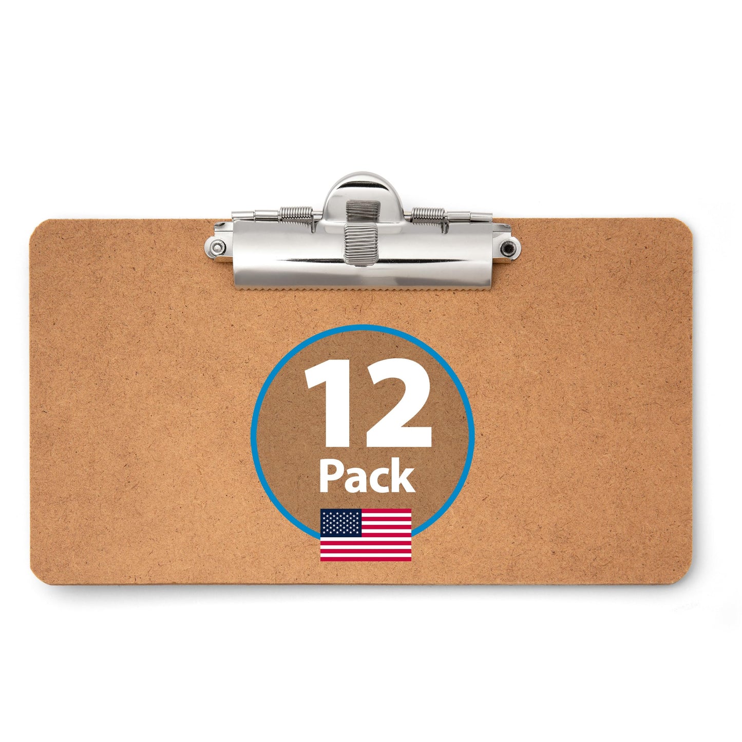 Officemate 5" x 9" Clipboard for Receipts, Low Profile Metal Clip & Pen Holder on Side, Memo Size for Restaurants, Hotels, Food Trucks, Bars, Schools, and Other Venues, 12 Clipboards (83158)