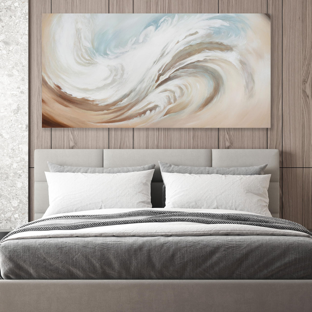 Abstract Wall Art Canvas Wall Paintings Modern Beige Wall Decor Aesthetic Room Decor Wall Art Framed Artwork for Living Room Bedroom Dining Room Home Office Decor 20"x40"
