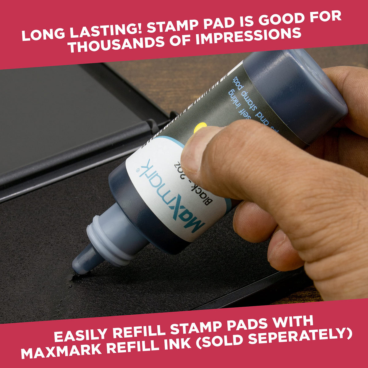 Large Premium Blue Ink Stamp Pad - 5" by 7" - Quality Felt Pad