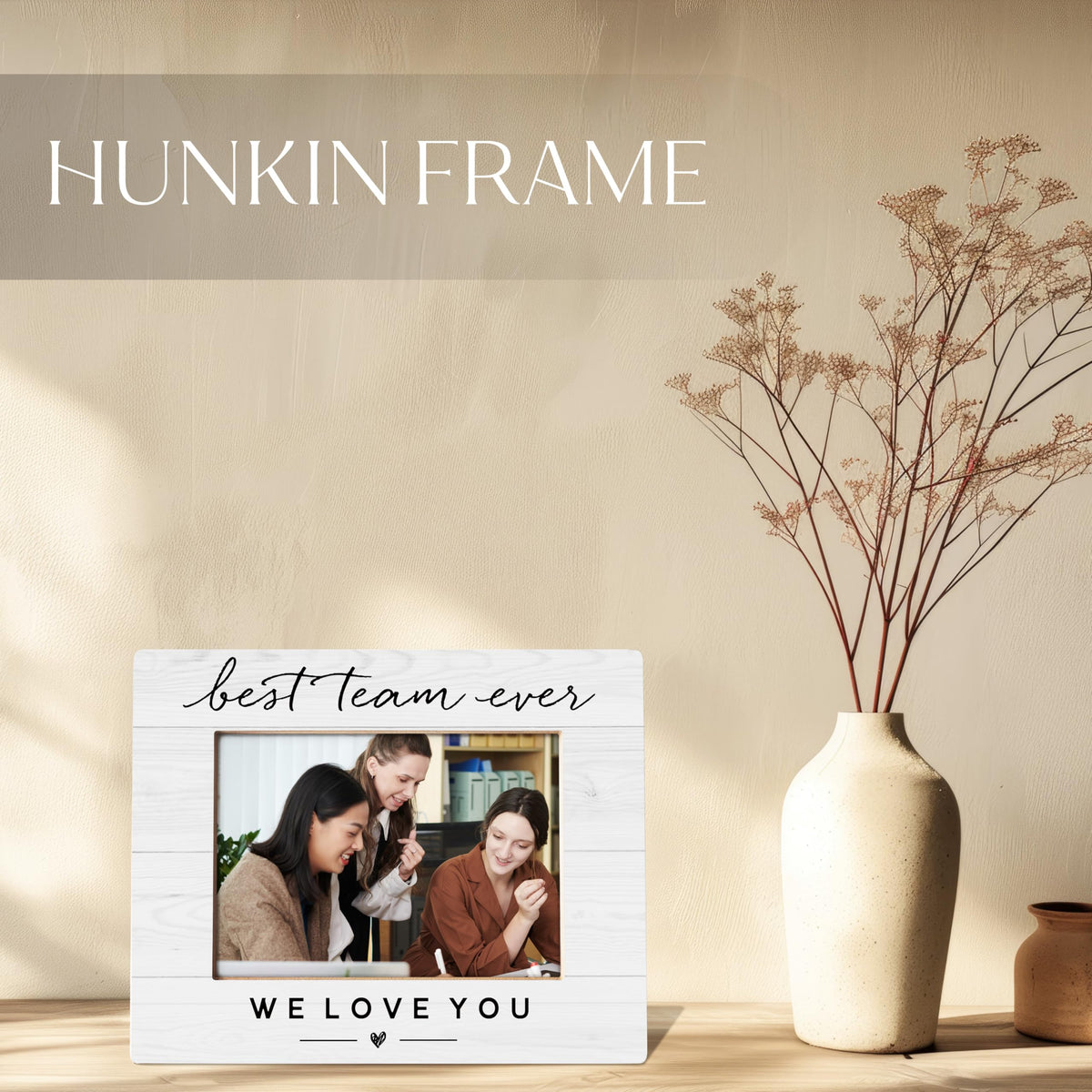 HUKINE Best Team Ever Gift Frame 5x7, Best Team Gifts for Coworkers Employees, Teams Appreciation Gifts Picture Photo Frames for Tabletop Desk Decor
