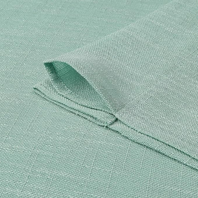 Chyhomenyc Extra Long Aqua Green Semi Sheer Curtains 108 Inches Long 2 Panels