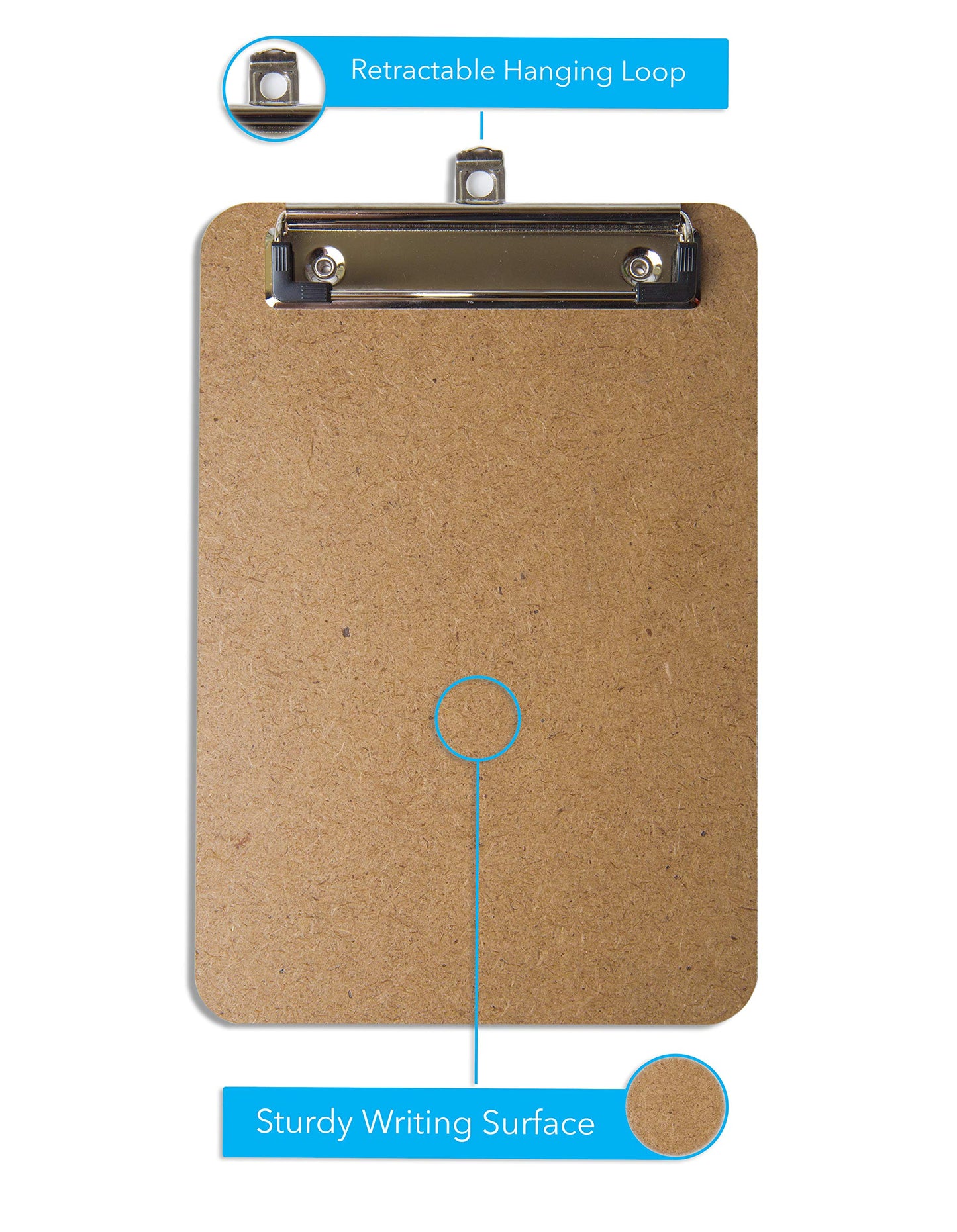 Mini Clipboard 6" x 9" (Set of 6) Memo Clipboard | Small Clipboards 6x9 with Low Profile Clip, Mini Clipboards 6x9 Menu Holder, Ideal for Kids, Classrooms, Parties, Hosting Events, and Crafts