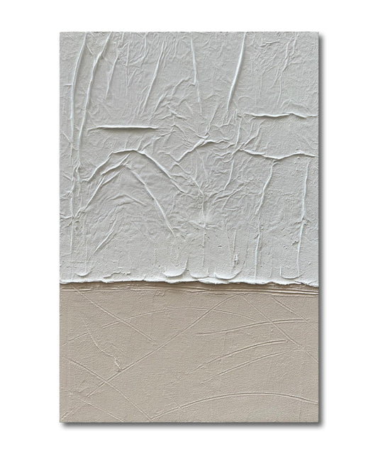 NANKAI Art 45x30 Inches Modern Minimalist Art Painting White and Grey Abstract Art Oil Painting Home Office Corridor Wall Decoration Art