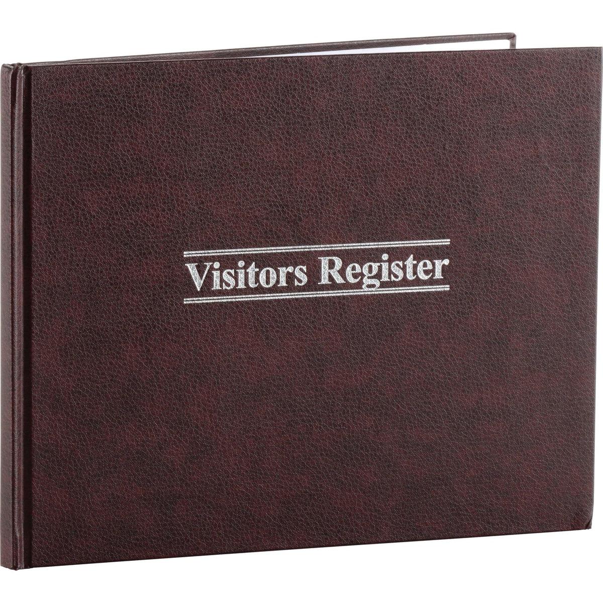 Wilson Jones S490 Visitor Register Book, Red Hardcover, 112 Ruled Pages, 8 1/2 x 11