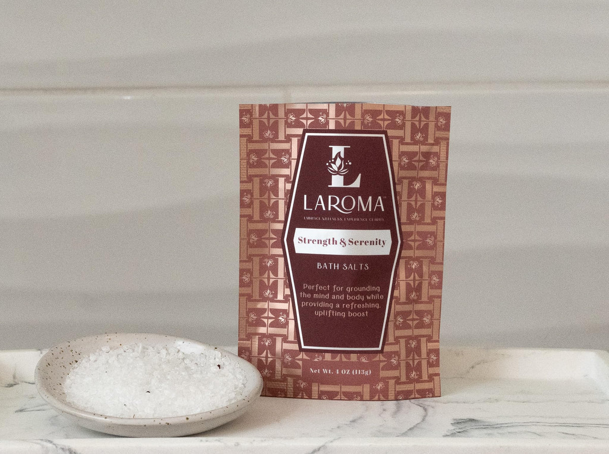 Laroma Bath Salts, Hand-Crafted in The USA, 5 Bags (4 oz Each), Variety Pack, 5 Artisanal Blends