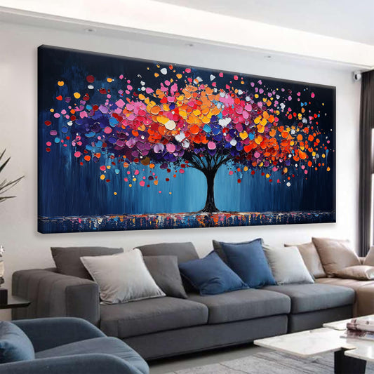 Suconvng Canvas Art Wall Decor Modern Minimalist Gallery Painting Abstract Tree Paintings Colorful Tree Of Life Wall Art Prints Floral Wall Art Pictures For Bedroom Kitchen Office Artwork 20" × 40"